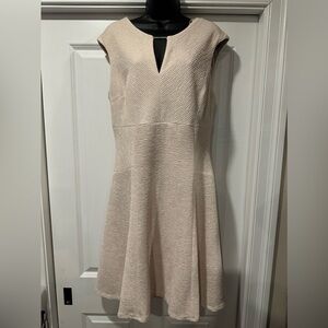 Elegant Textured Beige Dress